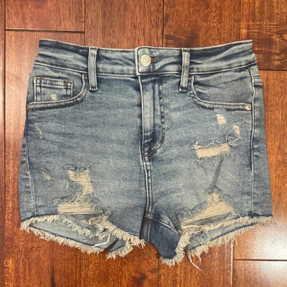 Guess Women's Distressed Denim Shorts - Light Wash Blue